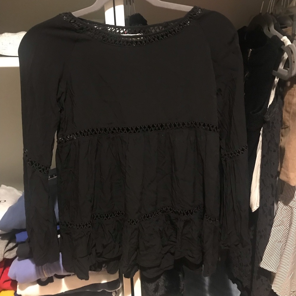 Black long sleeve blouse